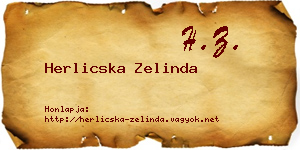 Herlicska Zelinda névjegykártya
